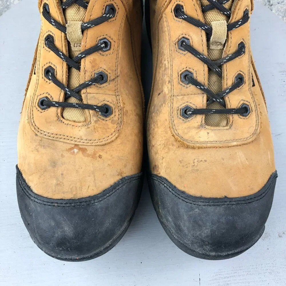 Gravity Defyer Men's Size 11.5 Madik Brown Genuine Leather Lace-Up Work Boots